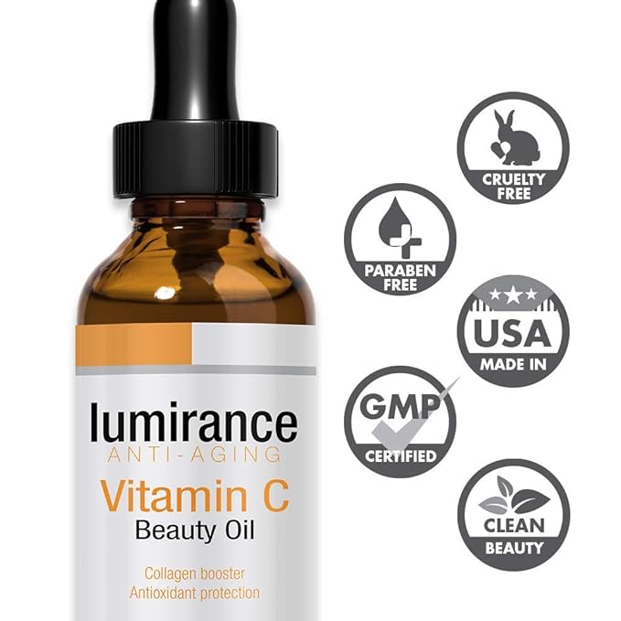 Anti-Aging Vitamin C Beauty Oil for Face, Increase Collagen Production, Promote Even Complexion, Healthy Glow, Intense Antioxidant Protection for All Skin Types, 30ml/1 fl oz