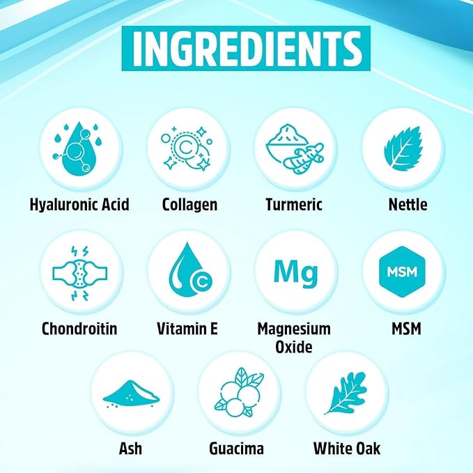 2025 New Hyaluronic Acid 30 Caplets Supplements, 850mg Hyaluronic Acid - Advanced Joint Support with Hydrolyzed Collagen, Turmeric, Glu-cosamine, MSM, Vitamin C – 30 Caplets(2 Pack)