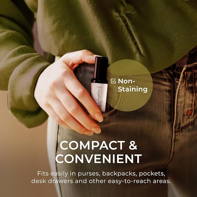 Gya Labs Camphor Essential Oil Roll on - Soothing Chest Rub Aromatherapy, 100% Pure Natural Camphor Oil Roller, Travel Size (0.34 Fl Oz)