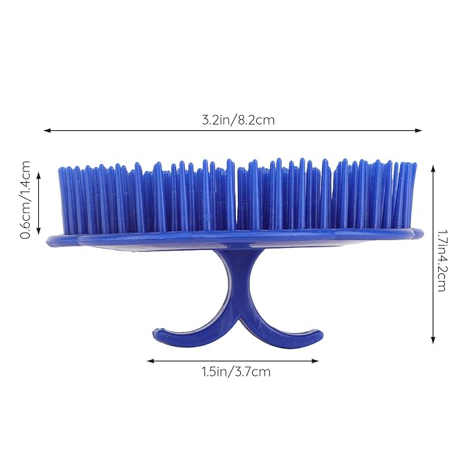Segbeauty Palm Brush Hair, 4Pcs Scalp Massage Shampoo Brushes, Hair Brushes Men Beard Comb, Shampoo Deep Cleaning Scalp Scrubber for Washing Hair Pet Shower Grooming Travel Salon Barber Stylist Blue