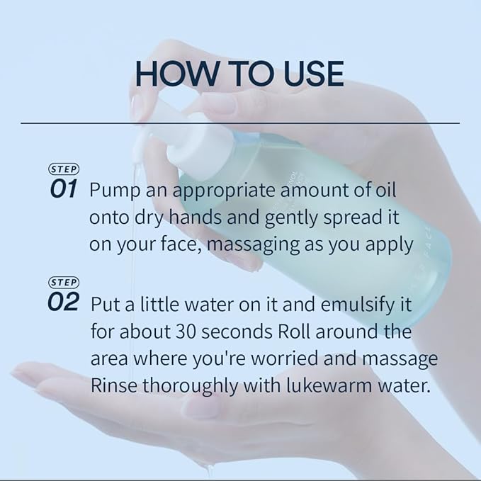 ANOTHERFACE PEPTATHENOL™ Aqua Balance Cleansing Oil, Korean Skin Care, Black Head & Waterproof Makeup Removal, Deep Cleansing, Quick Melting, Non-irritation for Sensitive Skin, Vegan, 10.14 Fl. Oz