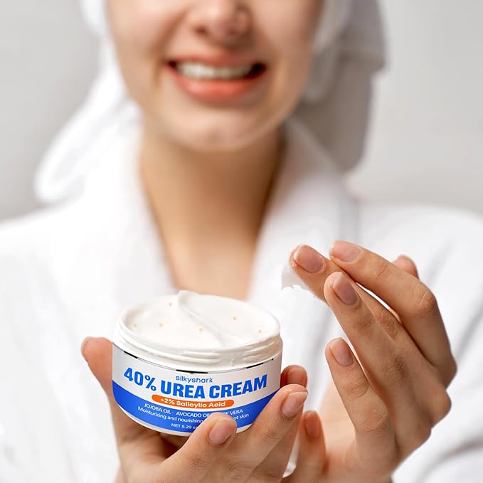 Urea Cream 40% + Salicylic Acid 2%, Urea Foot Cream with Jojoba Oil, Avocado Oil, and Aloe Vera for Foot Dry Cracked Heels, Knees, Elbows, Hands Repair Treatment, Deep Moisturizes Skin