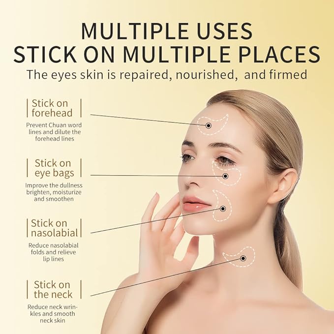 Gold Eye Mask Hydrating Moisturizing Gentle Moisturizing Improve Eye Dryness Eye Mask Patch