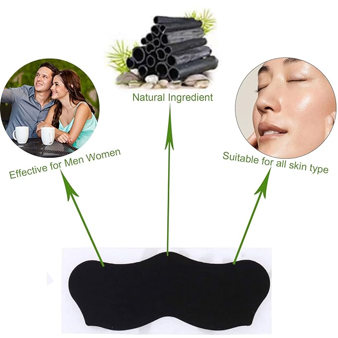 Pore Strips,Natural Charcoal Blackhead Strips for All Skin Type,Nose Strips for Blackheads,Charcoal Pore Cleansing Strips,Black Heads Strip,Nose Blackhead Remover Strip,Blackhead Remover for Face