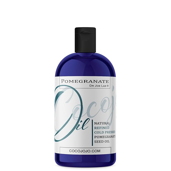 cocojojo Pomegranate Seed Oil Pure Cold Pressed 16 oz Refined Perfect for Skin Hair Nails Cuticles