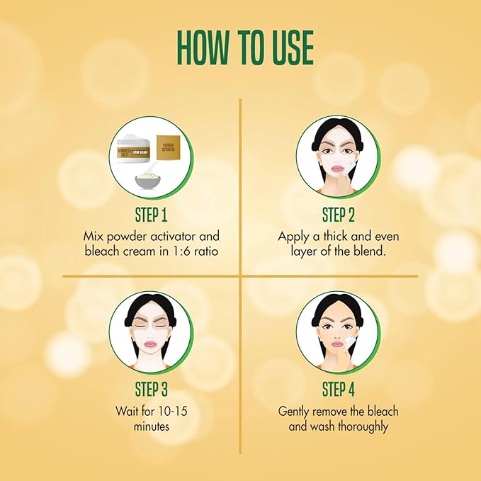 NATURAL HERBAL GOLD BLEACH WITH NATURAL INGREDIENTS 43 GRAMS BLEACHING CREAM FOR UNISEX, Metallic