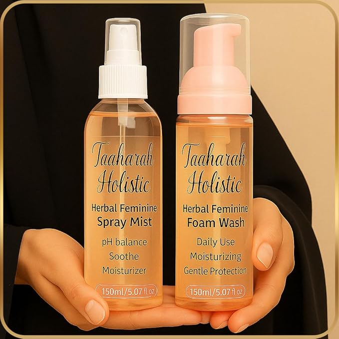 Luxury Plant-Based Feminine Spray and Wash Set – Intimate Care for Women, Daily Hygiene Solution for Sensitive Areas, pH Balancing and Refreshing Comfort, 5.07 fl oz