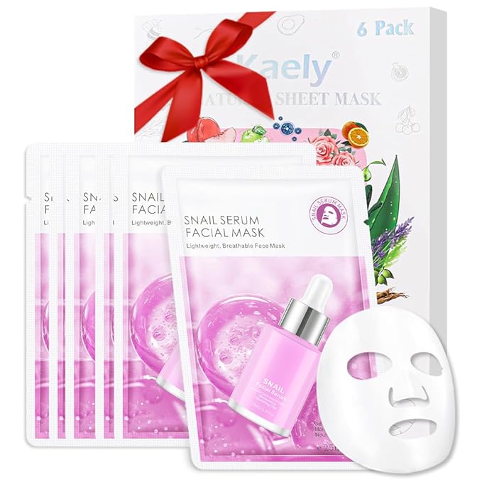 Face Sheet Mask Skincare,Hydrating Spa Face Mask For Sensitive Skin,Moisturize,Nourish for All Skin Types,Natural Skin Care Spa Face Mask for Women Men Girls,Pack of 6
