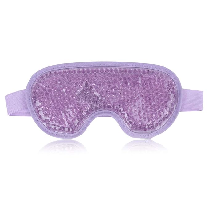 NEWGO Bundle of Cooling Eye Mask and Foot Ice Pack Purple