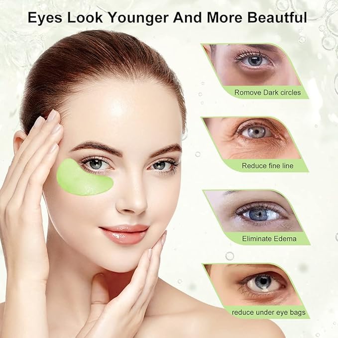 MOND'SUB Premium Under-Eye Mask with Collagen and Hyaluronic Acid for Dark Circles, Puffiness, and Eye Bags - Avocado Moisturizing Anti-Aging Eye Mask - Hydrating Under Eye Patches (30 Pairs)