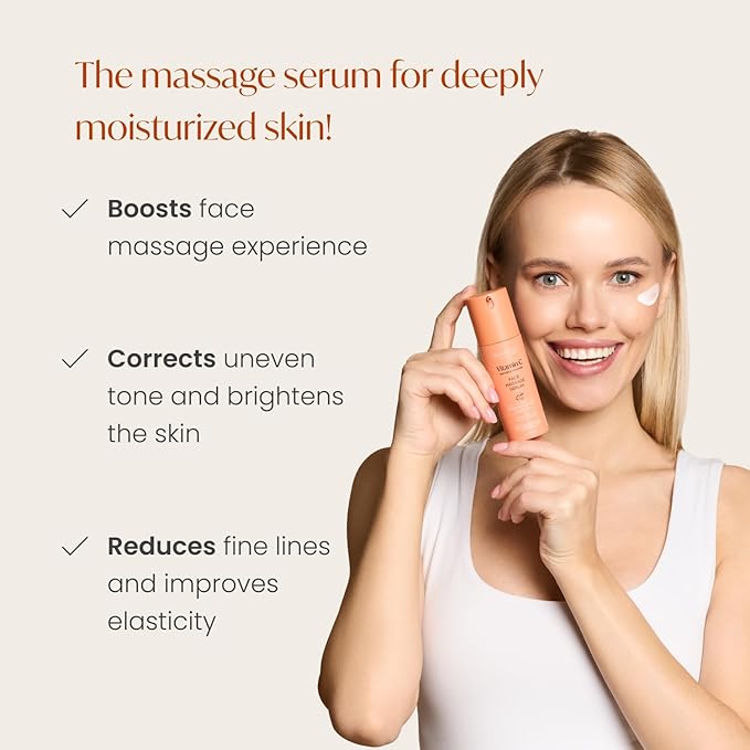 PLANTIFIQUE Korean Vitamin C Face Massage Serum โ Hydrating Anti-Aging Collagen & Peptides Formula โ Perfect for Gua Sha Facial Massage & Even Skin Tone Glow