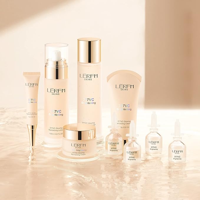 Skin Care Set 9 in 1 Facial Cleanser, Toner, Serum, Face Lotion, Cream & Eye Cream โ Hydrating, Anti-Aging &Brightening Daily Routine for Glowing Skin