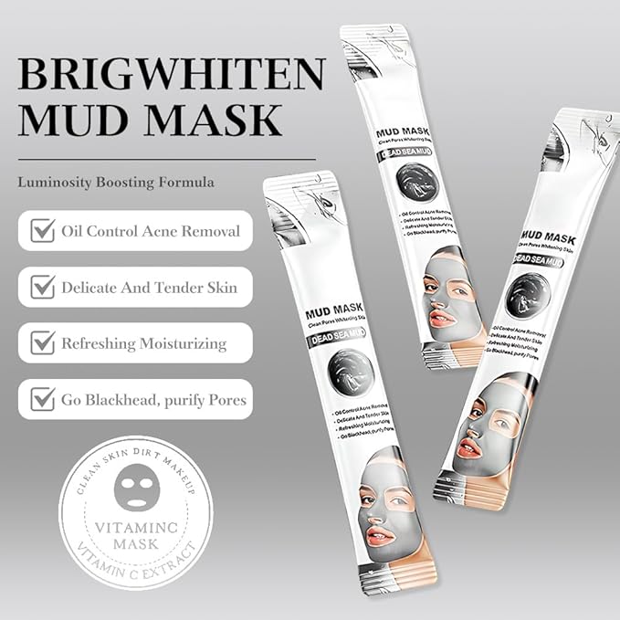 10X Collagen Anti-Aging Sleep Mask โ Active Protein Technology โ Intensive Hydration, Reduces Sagging & Dullness, Skin Care, Smooth & Whitilight, Cruelty-free (10PCS-Mud Mask-Dead sea mud White)