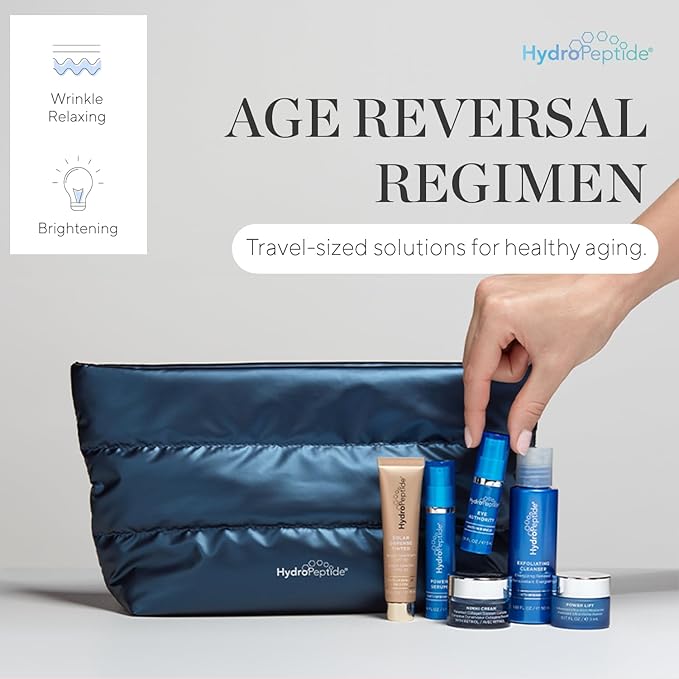 HydroPeptide Age Reversal Regimen Face Bundle Daily Skincare Travel Essentials Kit