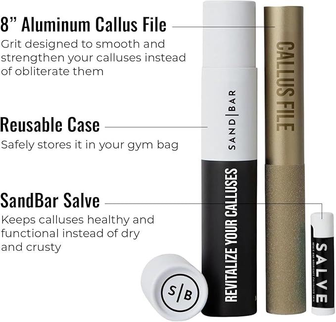 SandBar Original Callus File - Callus Remover for Hands and Fingers - Don't Remove Hard Skin with Shavers Or Pumice Stones - Maintain Your Grip - for Gym Enthusiasts, Climbers, Gymnasts & WOD Junkies