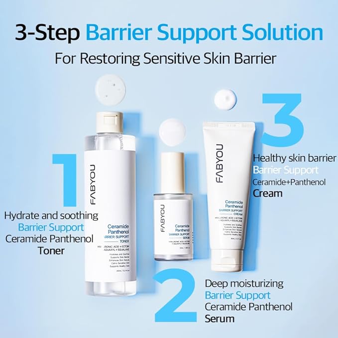 Ceramide Panthenol Skin Barrier Support Serum 1.69 oz โ Korean Skin Care for Deep Hydration, Strengthens Skin Barrier, Soothes & Repairs, Gentle for Dry and Sensitive Skin