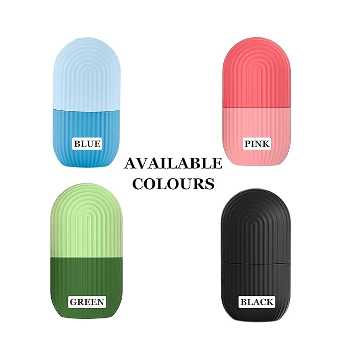 Ice Roller for Face, Eyes & Neck – Reusable Silicone Ice Mold for De-Puffing, Skin Care & Facial Massage (Green)