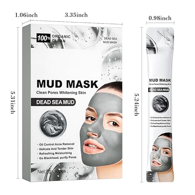 10X Collagen Anti-Aging Sleep Mask โ Active Protein Technology โ Intensive Hydration, Reduces Sagging & Dullness, Skin Care, Smooth & Whitilight, Cruelty-free (10PCS-Mud Mask-Dead sea mud White)