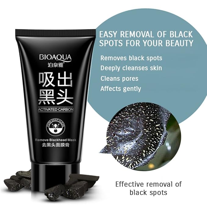 BIOAQUA Blackhead Remover Black Spots Mask Nose Pilaten Acne Purifying Peel Off Charcoal Deeply Cleanses Pores Skin