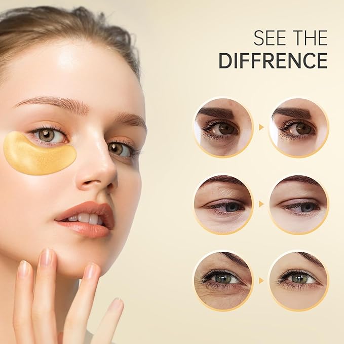 15 Pairs 24K Gold Under Eye Patches Face Masks Dark Circles Puffy Eye Bags Collagen Skincare Spa Trip Gift Eye Mask