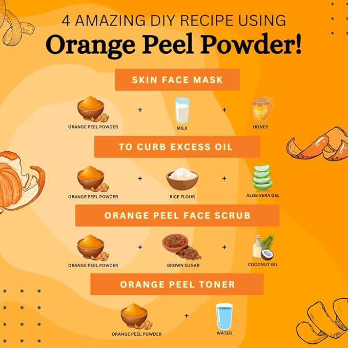 100% Natural Orange Peel Powder For Skin Care 0.50 LBS / 227 GMS
