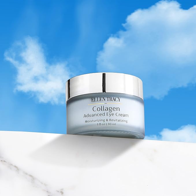 ELLEN TRACY Collagen Eye Cream | Advanced Moisturizing & Renewing Cream for Removing Dark Circles and Puffiness Under Eyes | Collagen, Dimethicone, 30 ML, 1 FL Oz