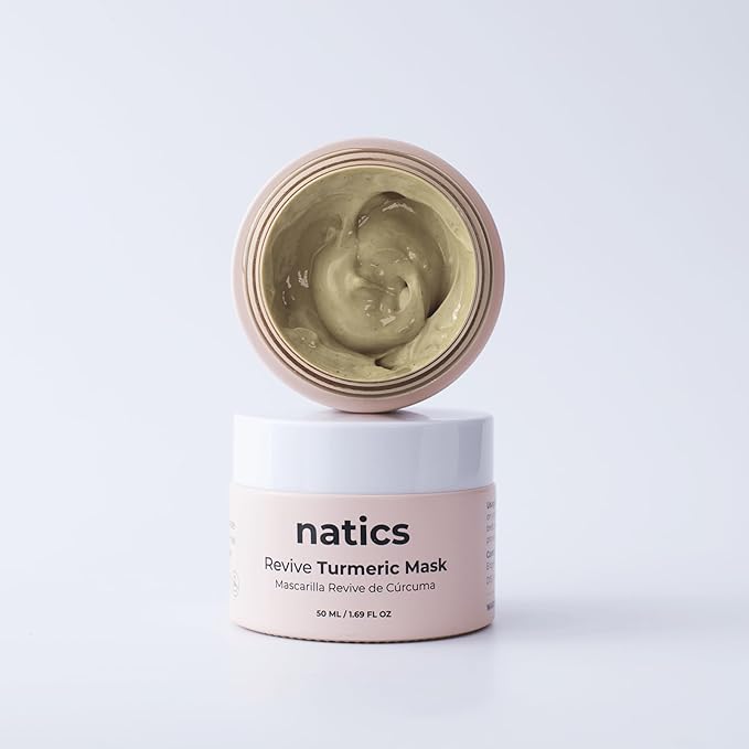 Revive Turmeric Clay Mask – 10-Minute Brightening & Hydrating Face Mask with Niacinamide & Pineapple | Evens Skin Tone, Refines Pores, Calms Skin | Vegan, Includes Applicator + Face Cloth