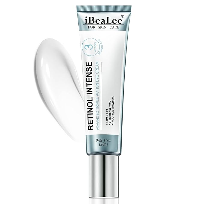 Retinol Eye Cream for Dark Circles & Wrinkles–Brighten & Smooth– Anti-Aging Under Eye Treatment with Retinol & Hyaluronic Acid–Fights Fine Lines, Puffiness & Dark Spots Fragrance– 0.68 fl.oz-BBBB