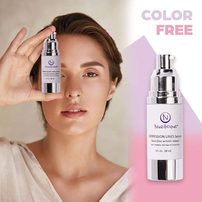 Professional Grade Expression Lines Serum – Toxin-Free Vegan & Cruelty-Free Anti-Wrinkle Relaxer for Face with Octapeptide & Antioxidants, Reduce Wrinkles, (1 oz)