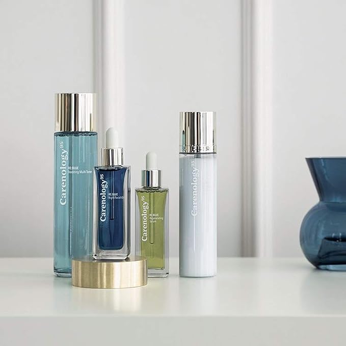 100% Pure Blue Tansy Korean Skincare Carenology Essential Facial Oil Overnight facial Repair for Acne Spot and Scar Treatment, Non-Greasy, Dermatologist Recommended for All Skin Types