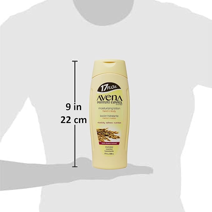 Avena Instituto Español Moisturizing Hand and Body Lotion, Helps Moisture Soften and Nourish your skin, 2-pack Of 17 FL Oz, 2 Bottles