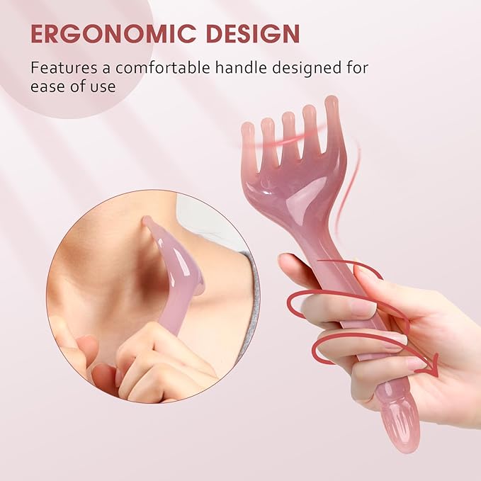 MoyRetty 2 Pack Manual Scalp Massagers, Perfect Scalp Massage Comb for Men & Women Home or Travel Use, Head Spa Gua Sha Tools for Relaxing(Pink)