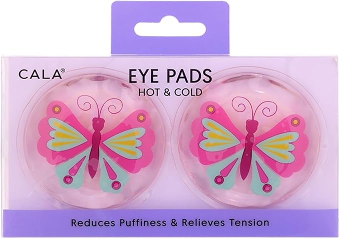 Cala Eye Pads Hot & Cold - Reduces Puffiness & Relieves Tension (Purple Butterfly)