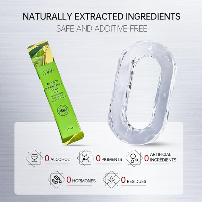 VGO Blackhead Remover Bubble Clay Mask, Deep Moisturizing & Pore Cleanser Face, with Salicylic Acid & Hyaluronic Acid,Daily Hydrating Facial Care & Skin Blackhead Mud, 12pcs (1.08 Ounce (Pack of 1))