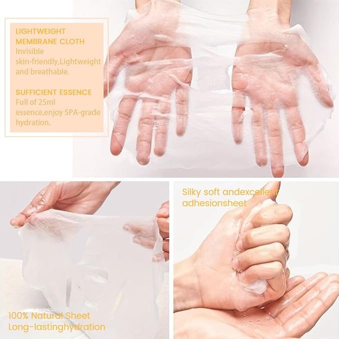 Face Sheet Mask Skincare,Hydrating Spa Face Mask For Sensitive Skin,Moisturize,Nourish for All Skin Types,Natural Skin Care Spa Face Mask for Women Men Girls,Pack of 6