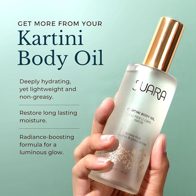 Juara Kartini Body Oil — Deluxe Hydration for Skin, Hands, Feet, Hair — Dry Skin Therapy — Moisturizing Treatment — Fast Absorbing — Cruelty Free, Paraben & Sulfate Free, Vegetarian — 4 oz