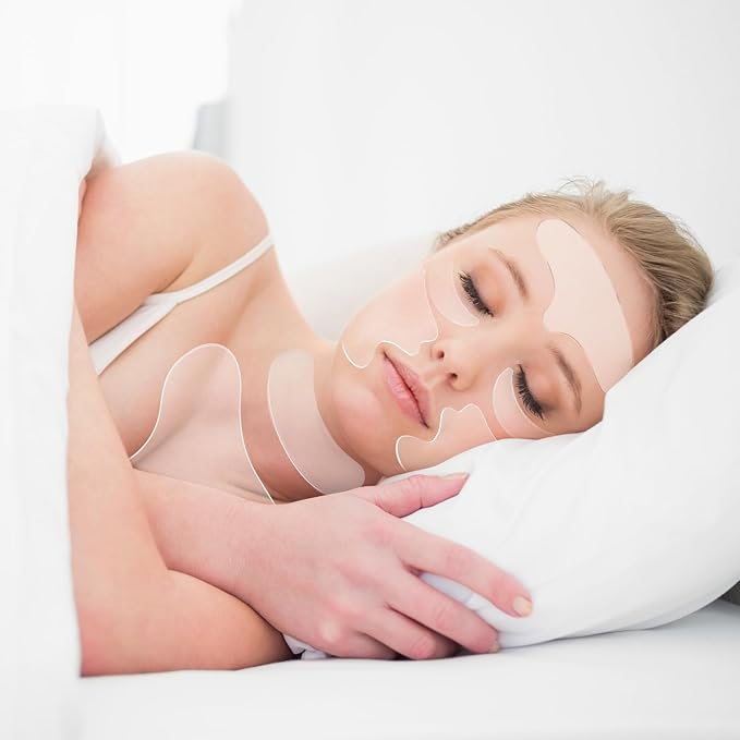 11 Pcs Neck Wrinkle Patches Reusable Silicone Forehead Wrinkle Mask No Adhesive Under Eye Pad for Plump Wrinkles Skin Lines Overnight Beauty Eyecare Cream Applicator while Sleeping