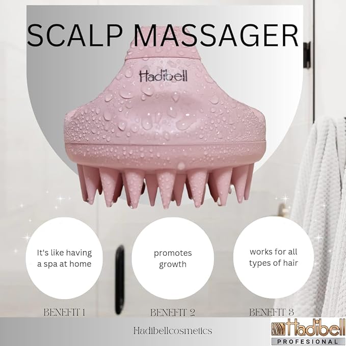 Scalp Massager for Hair Growth with Soft Silicone Bristles Exfoliating Scalp Scrubber for Dandruff and Dry Scalp Wet and Dry Hair Care Brush