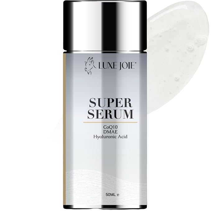 DMAE Facial Serum 1.7 oz Super Serum Lifts Tightens Plumps Firms - Unscented Fragrance Free - Suitable for Sensitive Skin with CoQ10 & Hyaluronic Acid - New Look