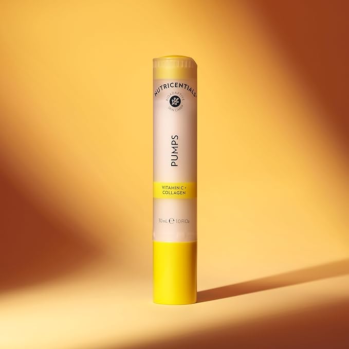 Nu Skin Nutricentials Vitamin C + Collagen Pump - Powerful Skin Serum | Hydration, and Luminous Complexion | Vegan Collagen, Fine Line Reduction Skin Care (2 fl oz)