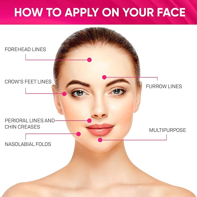 Facial and Forehead Wrinkle Patches: Face Wrinkle Treatment for Forehead, Smile Line, Under Eye- Anti Wrinkle Patches 192pcs