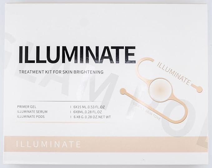 Illuminate - Oxygen Facial CO2 Therapy, Home Facial, 6 Pods + 6 Primer Gel + 6 Serum After Treatment (New Formula Less Foam)
