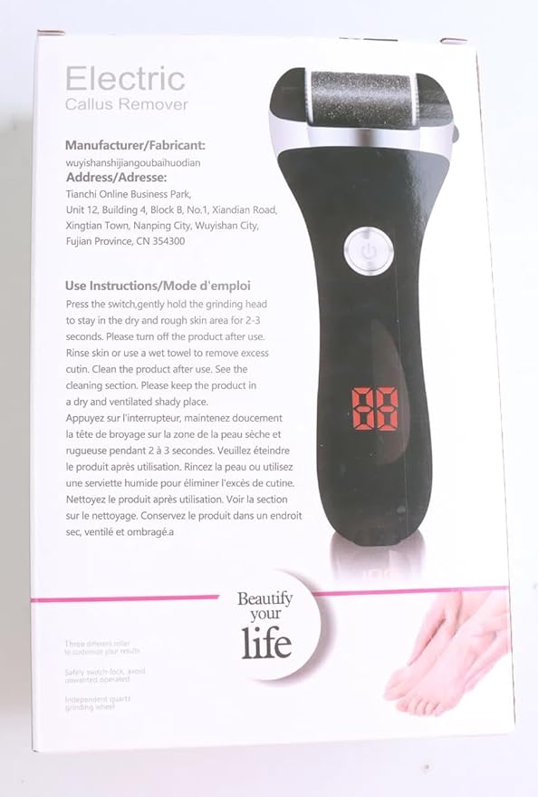 Electric Foot Callus Remover Kit, Elmchee Rechargeable Callous removers 3 Grinding Heads Waterproof Foot Scrubber File, Professional Pedicure Tools kit Feet Care for Dead, Cracked Dry Skin