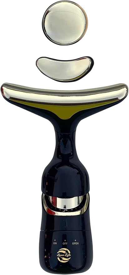 3 Head, Anti-Wrinkle, Tightening, Beautifying, Face and Neck Multi Functioning Vibrating Massager. Battery Operated. Convenient Storage Bag for Ease of Travel.