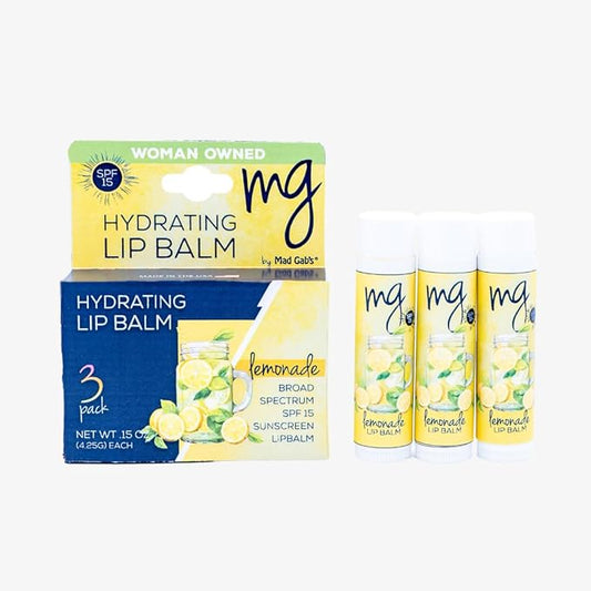 Mad Gab's MG Signature Lemonade Balms with SPF 15 (Pack of 3)