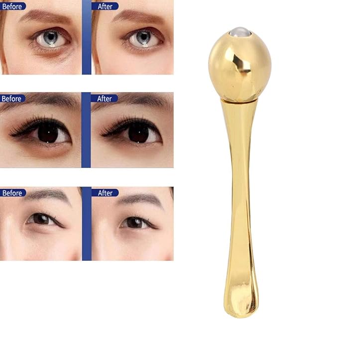 Eye Cream Massage Sticks, Zinc Alloy Eye Cream Applicator Eye Anti Wrinkle Eye Fatigue Relief Massage Stick for Facial-Treatments-and-Masks Cream Scoop DIY Cosmetic Tool