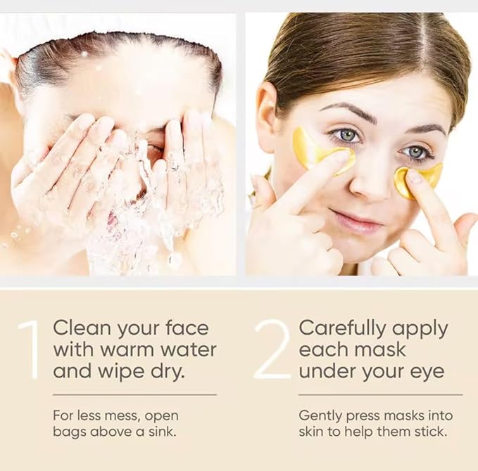 Under Eye Patches (20 Pairs) - Eye Patches For Puffy Eyes And Dark Circles - Under Eye Mask For Beauty & Personal Care - Under Eye Mask Amino Acid & Collagen For Dark Circles And Puffiness