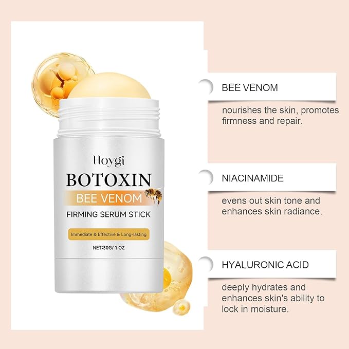 Botox Bee Venom Firming Serum Stick,Advanced Firming & Wrinkle-Reducing Cream,Skin Firming Cream For Body, Lifts,Plumps and Firms Skin,Natural Serum for All Skin Types (1PC)