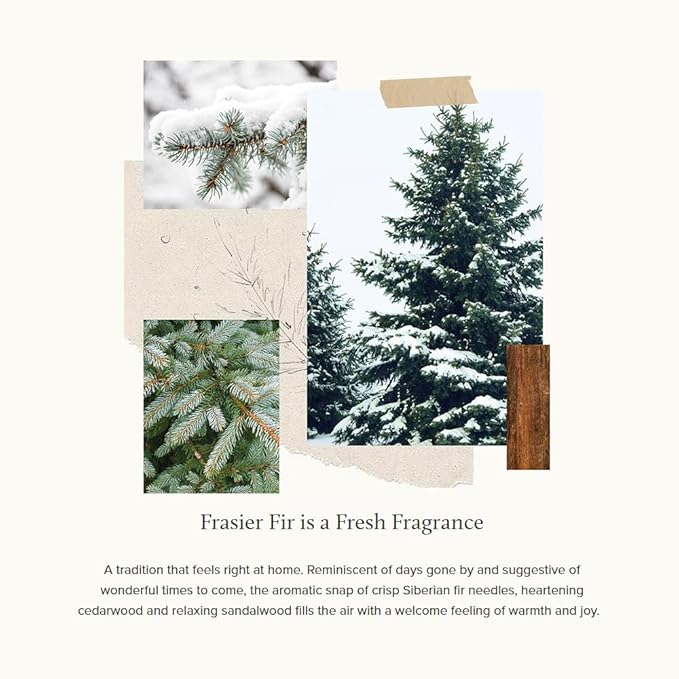 Thymes Frasier Fir Hand Cream, Travel Tin Candle Jar and Bar Soap Gift Set - Scented with Notes of Siberian Fir, Cedarwood, and Sandalwood - Luxury Home Fragrance Set - Hostess Gift for the Holidays