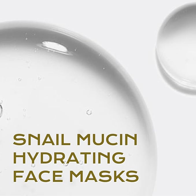 Face Masks Skincare, Snail Mucin Sheet Mask 10 Pack With Snail Mucin Serum, Hydrating Face Mask For Dry, Sensitive Skin, Self Care, Sheet Masks, Facial Masks For Women Skin Care, Bridesmaid Gifts